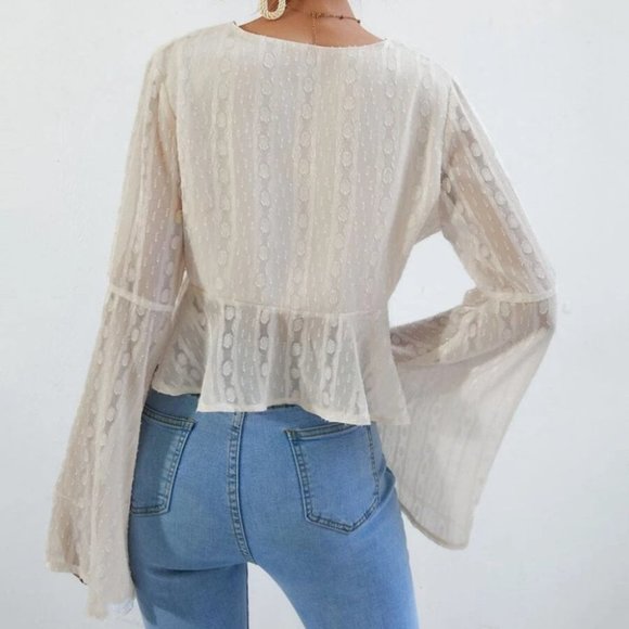 Knot Front Peplum Top - Picture 4 of 7